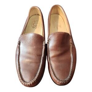 SAS Genuine leather handsewn made in USA brown women's 9W slip on loafers